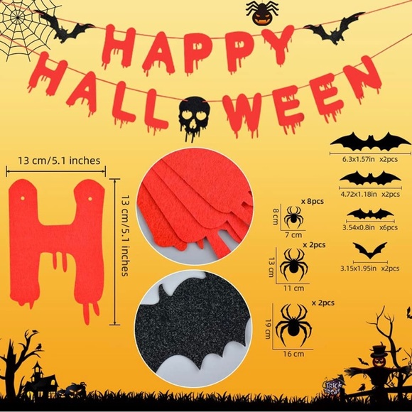 27PCs Halloween Outdoor Decoration Hocus Pocus Decoration Banners for Windows - Picture 5 of 5